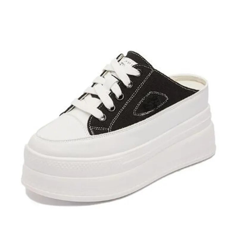 

Женские летние и осенние новые тапочки 9 см, пляжная обувь на танкетке, женские шлепанцы, туфли-лодочки, кроссовки, модные парусиновые тапочки