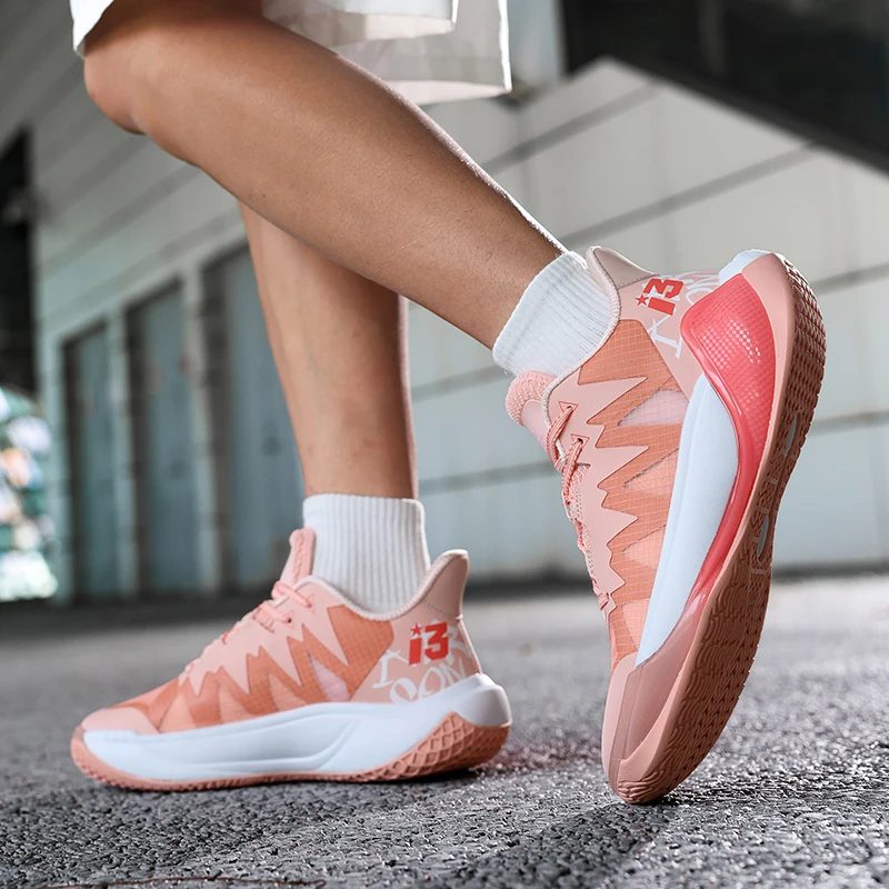 

High-quality Men's Basketball Shoes Women Original Shoes Basketball Sneakers Outdoor Rubber Anti Slip Sports Training Shoes Male