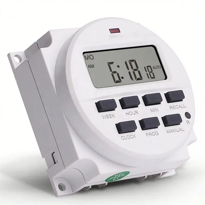 Sinosource 220V 16A Intelligent Timing Switch 7 Days Programmable Microcomputer Timer Output Plastic OEM Customizable 1 Year