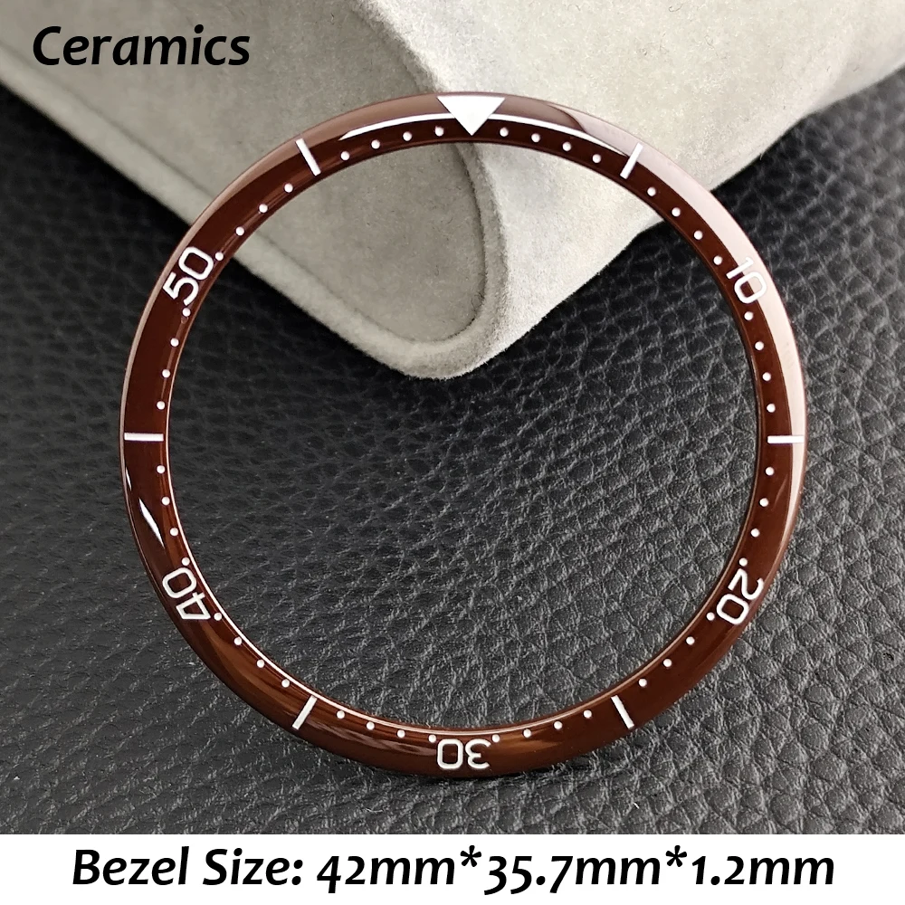 42mm*35,7mm Schräges Keramik-Zifferblatt Schwarz/Grün/Blau/Braun Passend für Uhrengehäuse Ersatz-Zifferblatt Uhrenzubehör für Herren – Detail 3