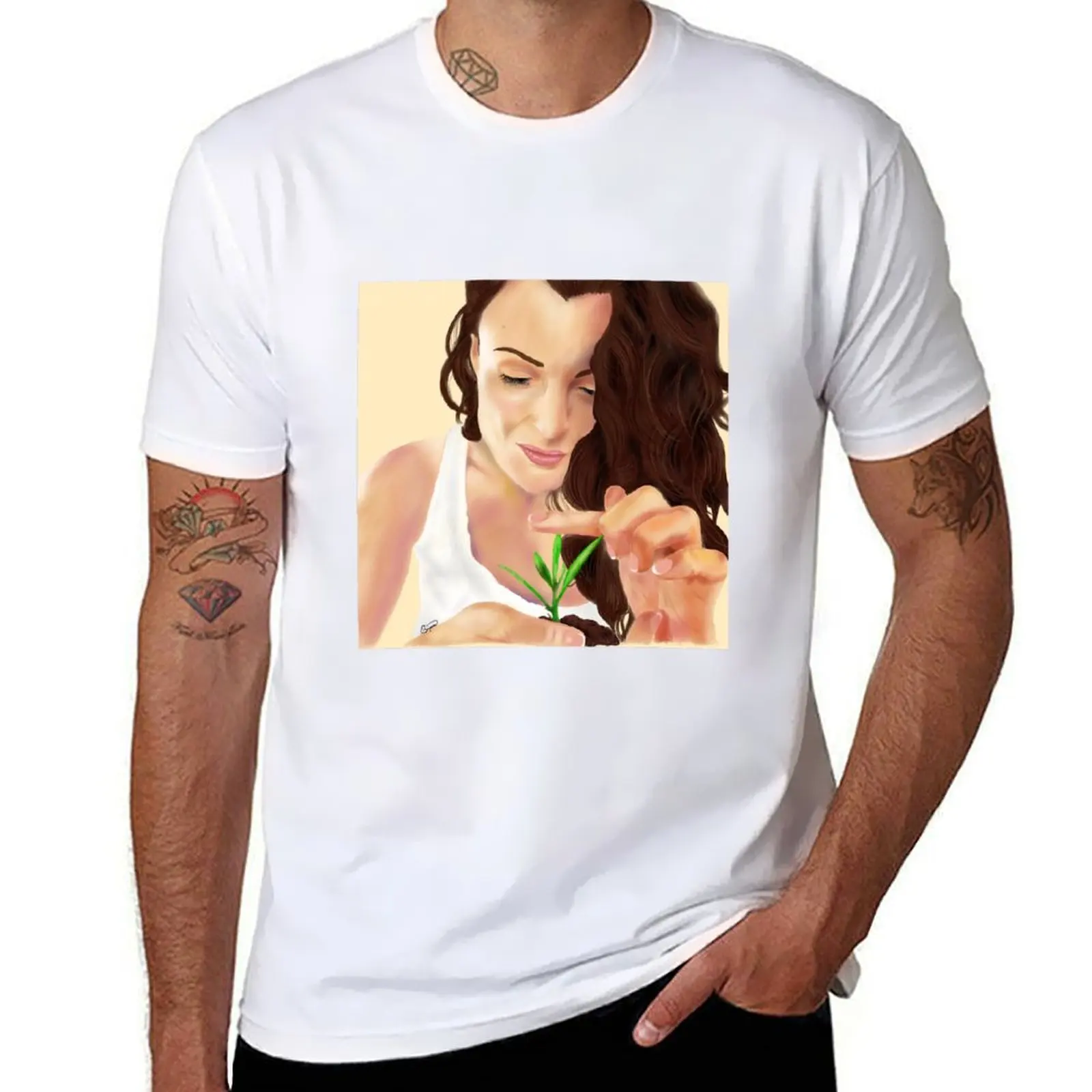 

Lyne Renée Trees T-Shirt t shirt men 100% cotton luxury brand t shirt man cotton T-Shirt