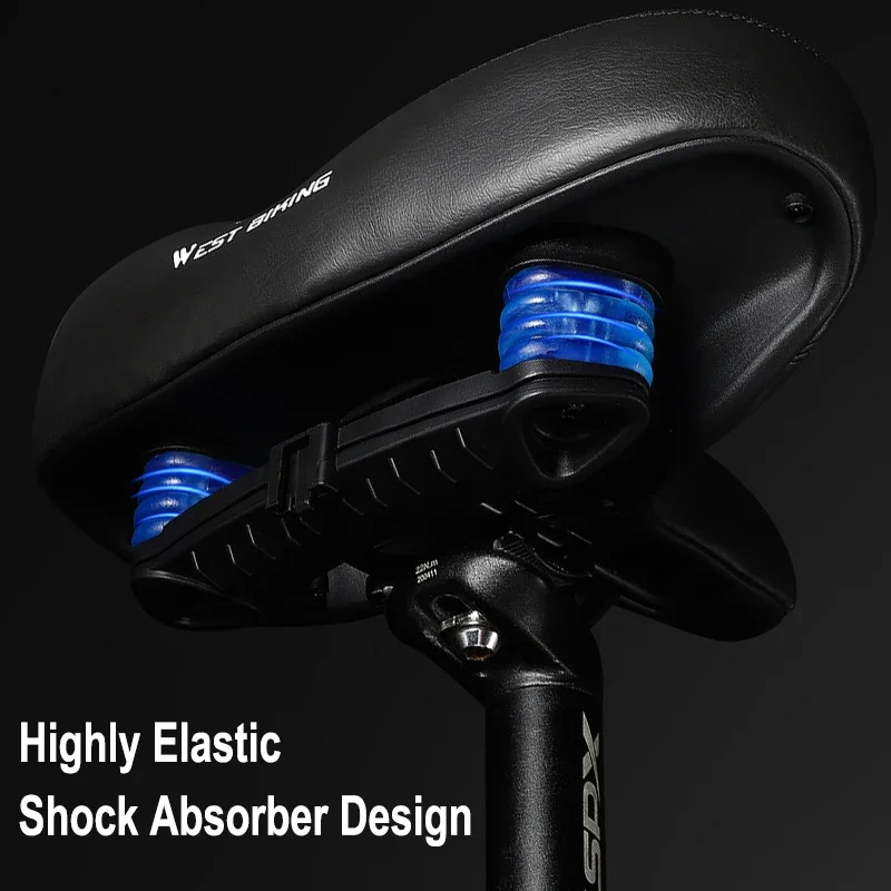 WESTBIKING Bicycle Saddle Memory Sponge Ergonomic Widebody Seat Soft Breathable Cycling Cushion Road MTB Saddle Bike Accessories