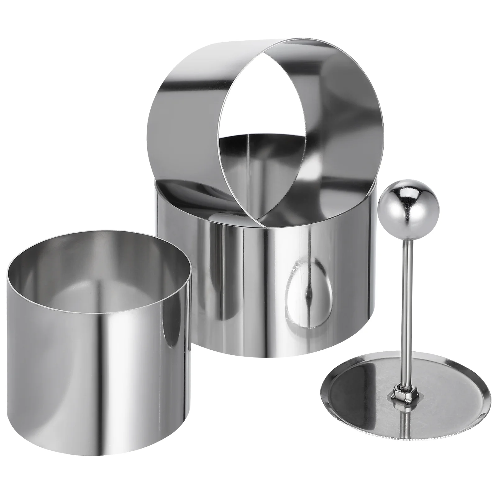 

Cook Rings Stainless Steel Swing Plate Molding Stauffers Cookies Round Cold Dish Silver