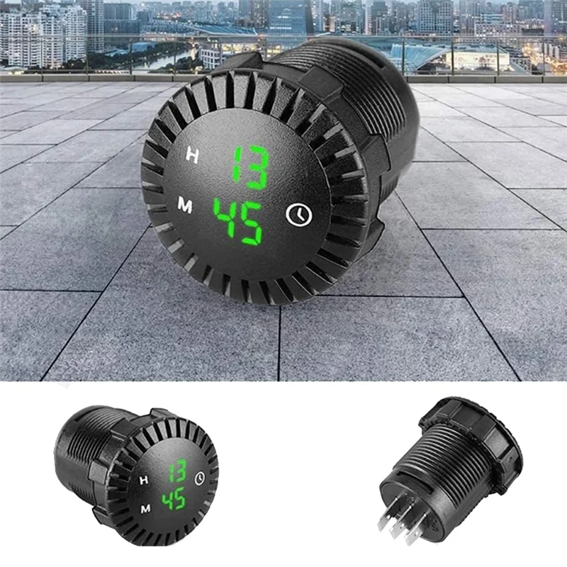 LLCS-1 pezzo Caricatore per interruttore orologio elettronico LED per auto Forniture per auto universali Luce rossa