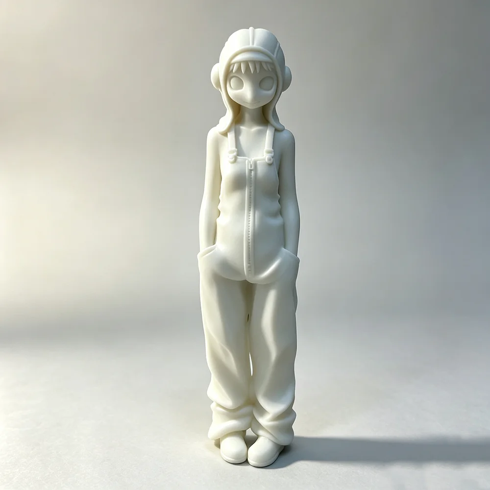 1:20 Cute Girl Driver Resin Blank White Model 3D Printed DIY Coloring Self-assembly Figurine Miniature Sculpture Decoration Gift