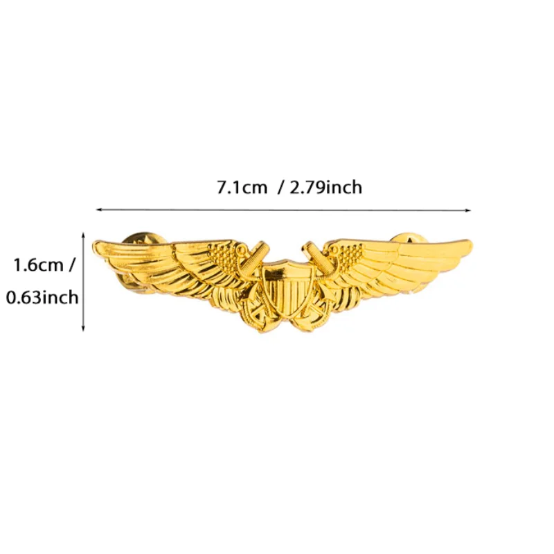 Flight Officer Wings Badge Gold Finish Miniature Medal of Challenge Coins