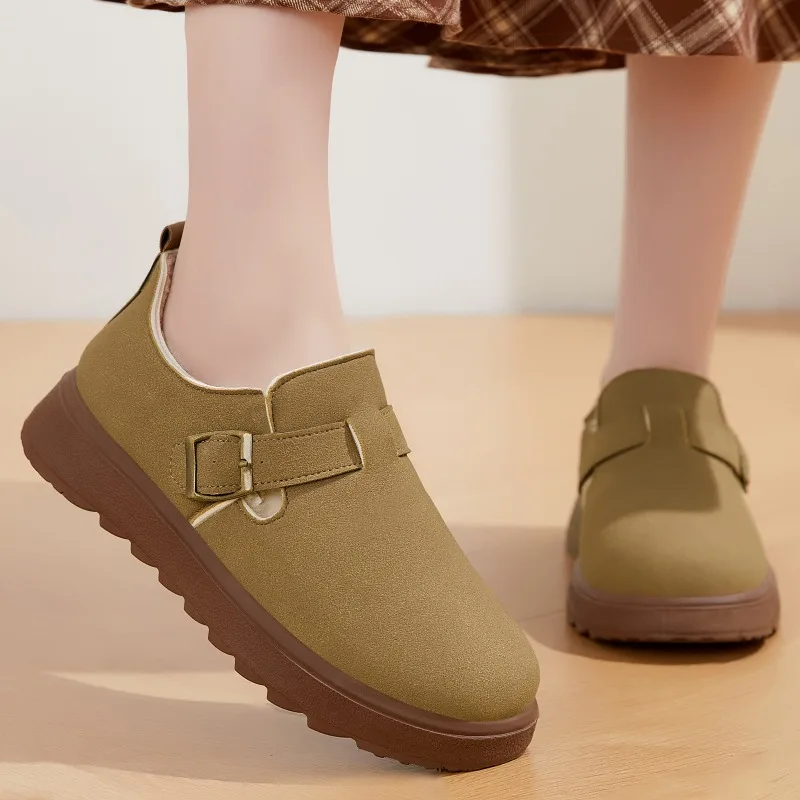 

Women's Winter New Women's Boots with Thick Velvet and Warm Snow Boots Fashionable Beautiful and Versatile One Step Cotton Boots