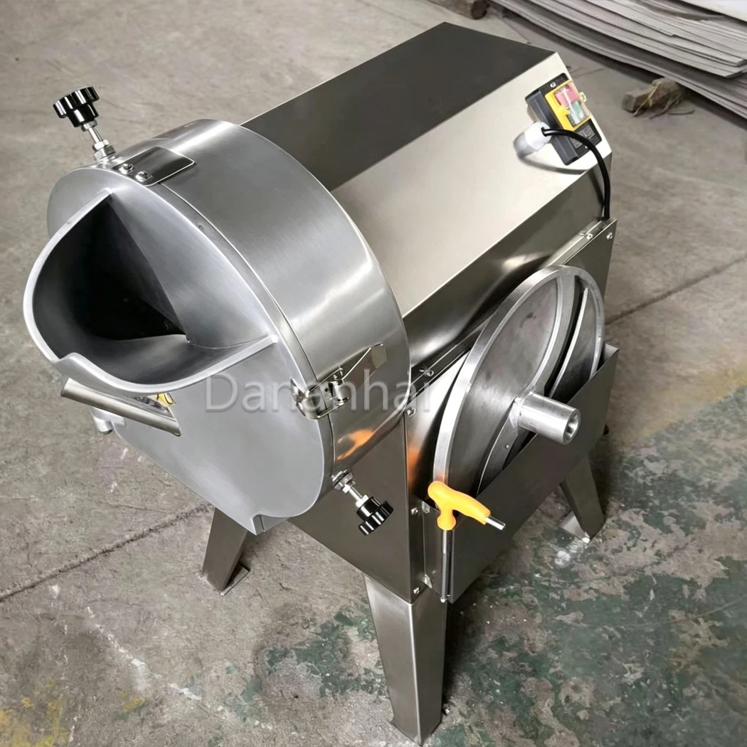 Vegetable Cutting Machine, Commercial Vegetable Processor 300‑1000KG/H Output Dicing Machine for Small Food Factory