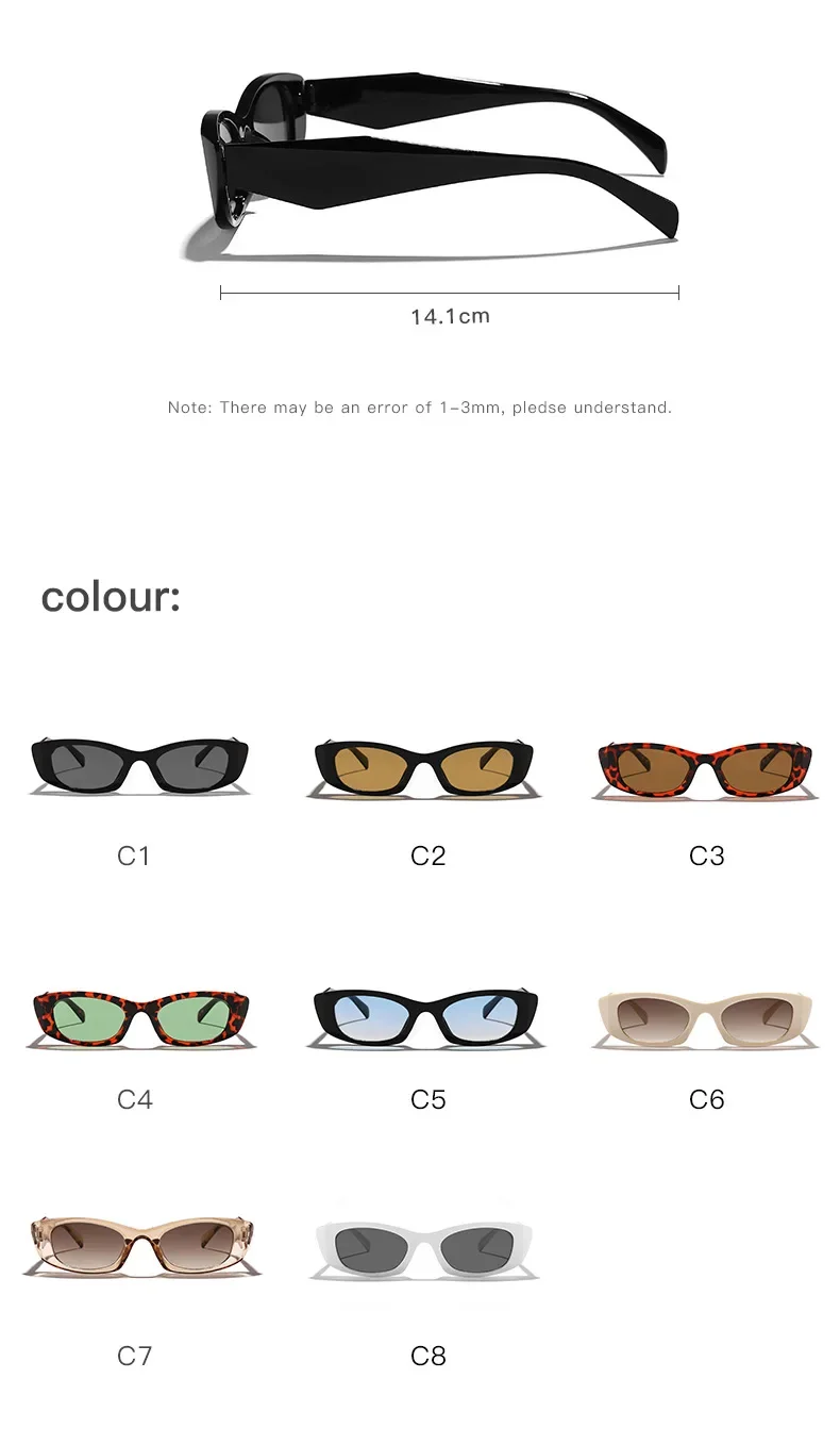 Vintage Small Square Sunglasses Men Women Retro Brand Designer Black Sun Glasses Unisex Ins Popular Shades Eyewear UV400 - view 6