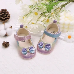 Baby toddler shoes, cute Glitter Fantasy Bow Baby Girl casual step shoes, light and non-slip, suitable for daily & vacation wear