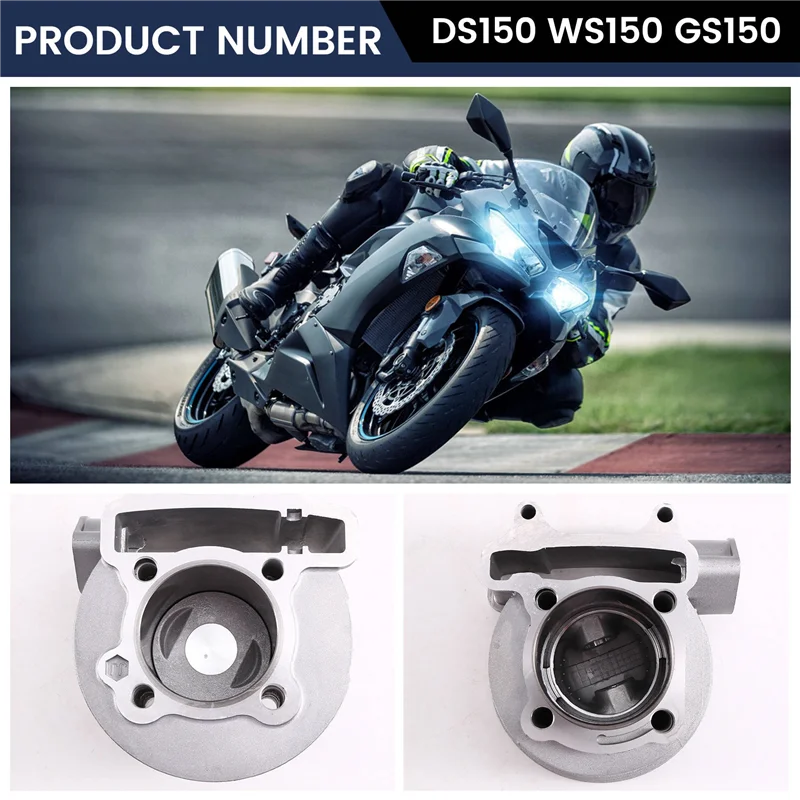 

Plain Motorcycle Cylinder Set Engine Casing Accessories Cylinder Piston Ring Gasket Oil Seal Kit DS150 WS150 GS150 ATV150