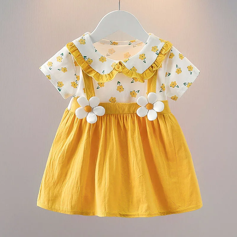 Sommer Baby Mädchen Kleid Puppe Kragen Prinzessin Kostüm Hochzeit Geburtstags feier Outfit Kleinkind Mädchen Kleidung Kinder schöne a1087