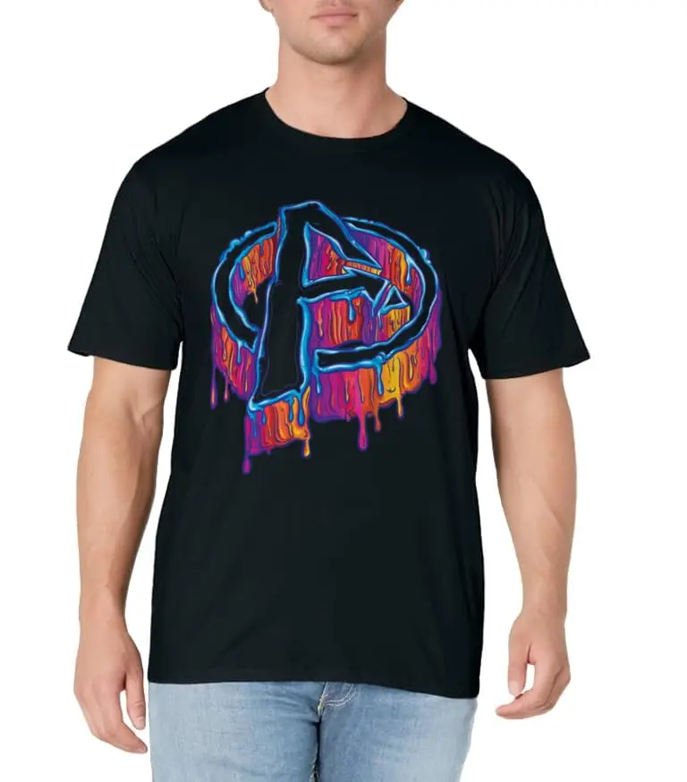 A Logo Melting Paint Drip T-Shirt