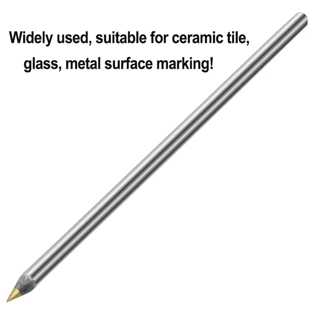 2 Pcs Diamond Glass Tile Cutter 141mm Tungsten Carbide Tip Scriber Hard Metal Lettering Pen For Construction Marking Hand Tools