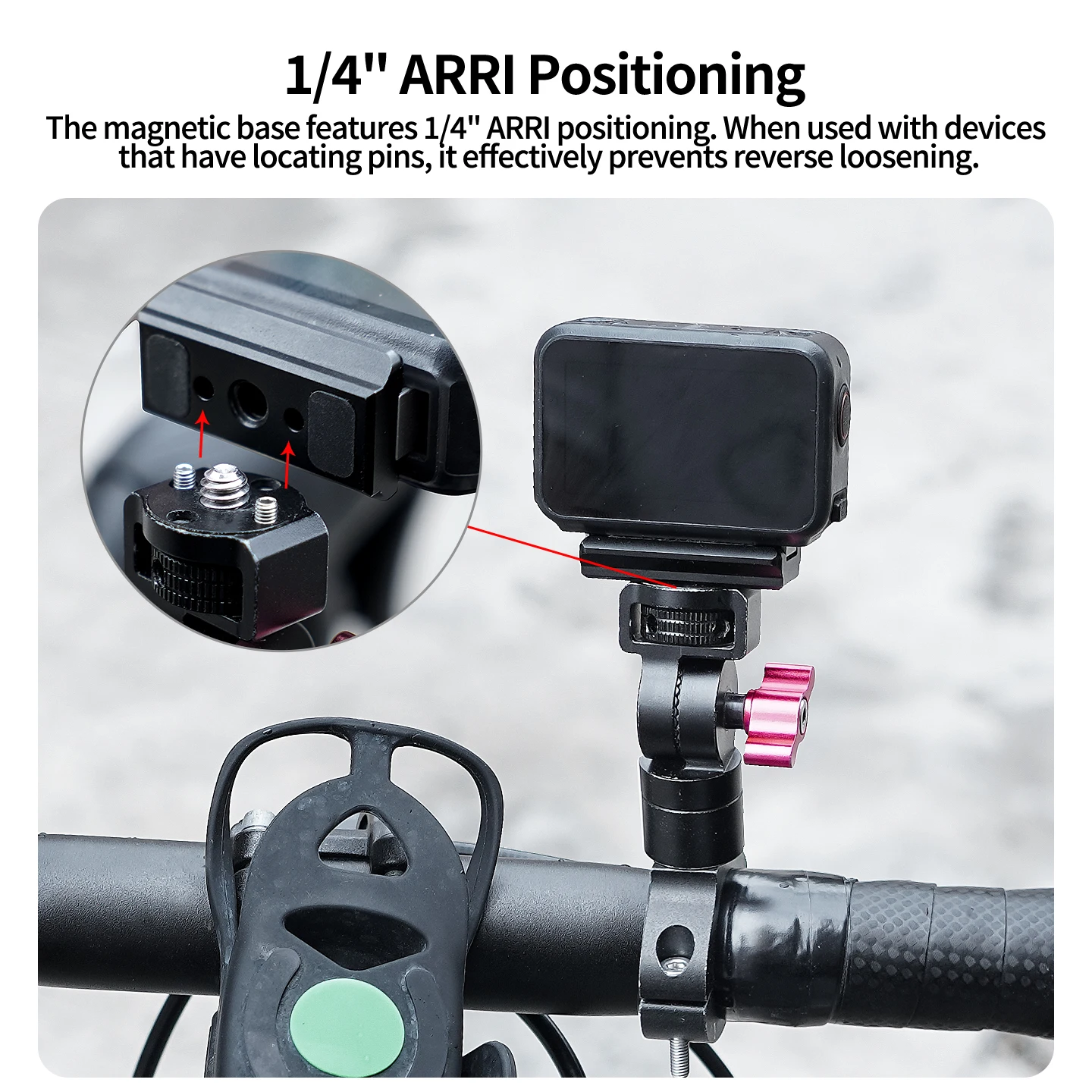 Für DJI OSMO Action 6/Nano Übertragungsmodul Magnetischer Stativadapter Schnellverschluss NATO-Schiene Action-Kamera Schnellmontage-Halterung – Detail 10