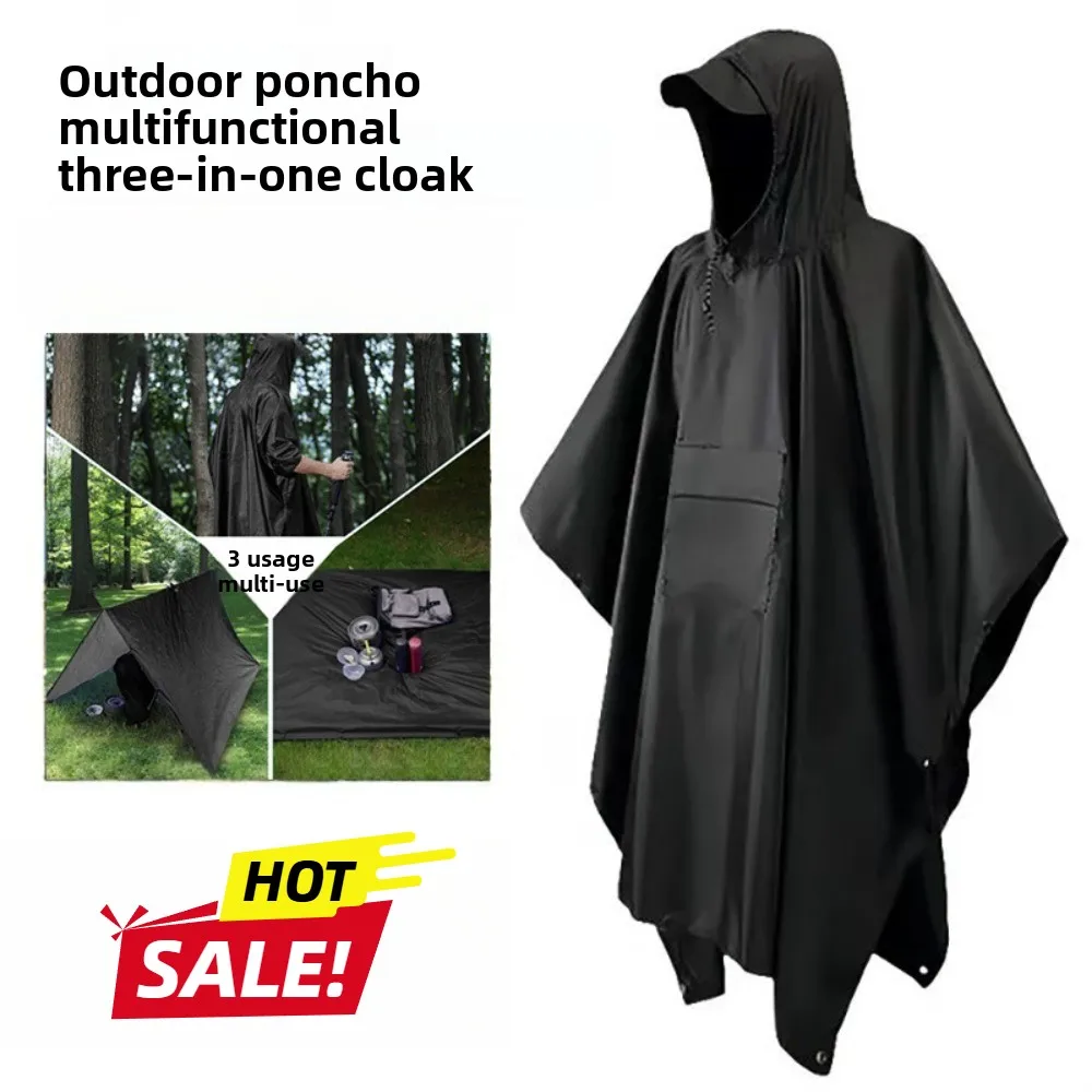 

Плащ Водонепроницаемый Военный Плащ-пончо Легкий Открытый Мотоцикл с Капюшоном Кемпинг Туризм Водонепроницаемая Палатка С Прирядом