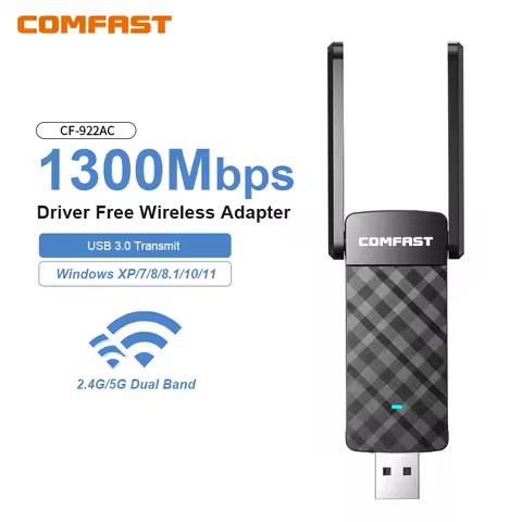 COMFAST 1200M Adaptador Wifi Usb Adapter 5Ghz Ethernet Lan Network Cards MT7612U Wireless Para De Rede Tarjeta Receiver Linux