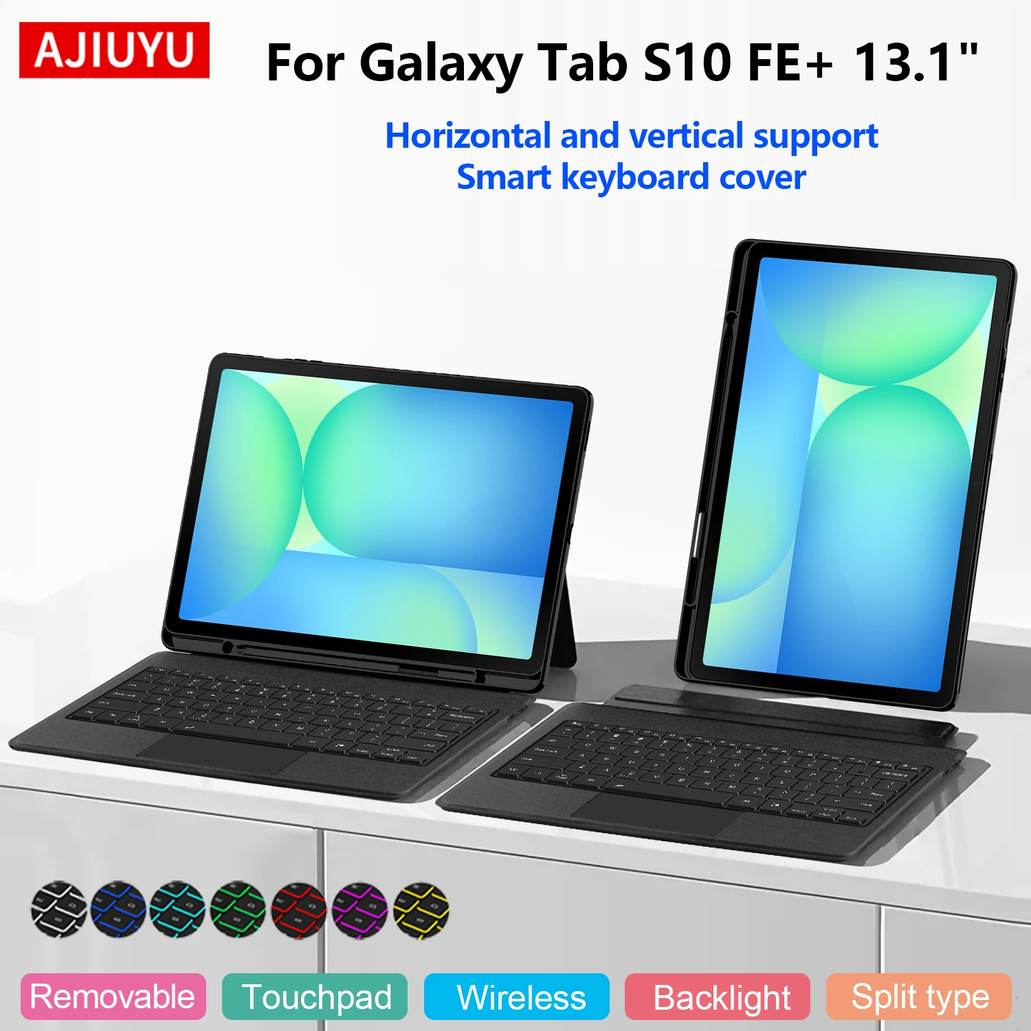 

Touchpad Keyboard For Samsung Galaxy Tab S10 FE Plus 13.1 Inch SM-X620 Case Tab S10 FE+ 13.1" Detachable Magic Keyboard Cover