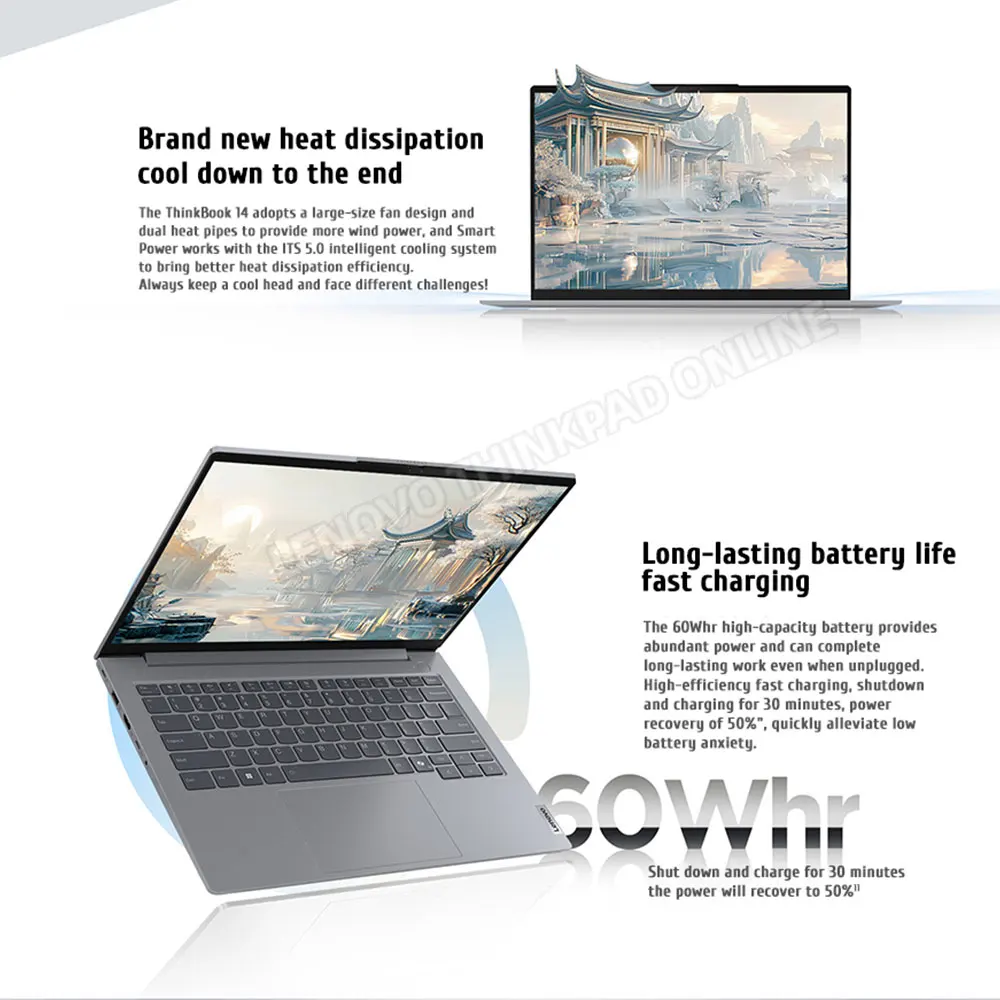 Lenovo Laptop ThinkBook 14 2024 Ryzen R7 8845H Radeon 780M 16G RAM 1T SSD 14 inch 2.8K 120Hz Scherm Notebook Slanke PC