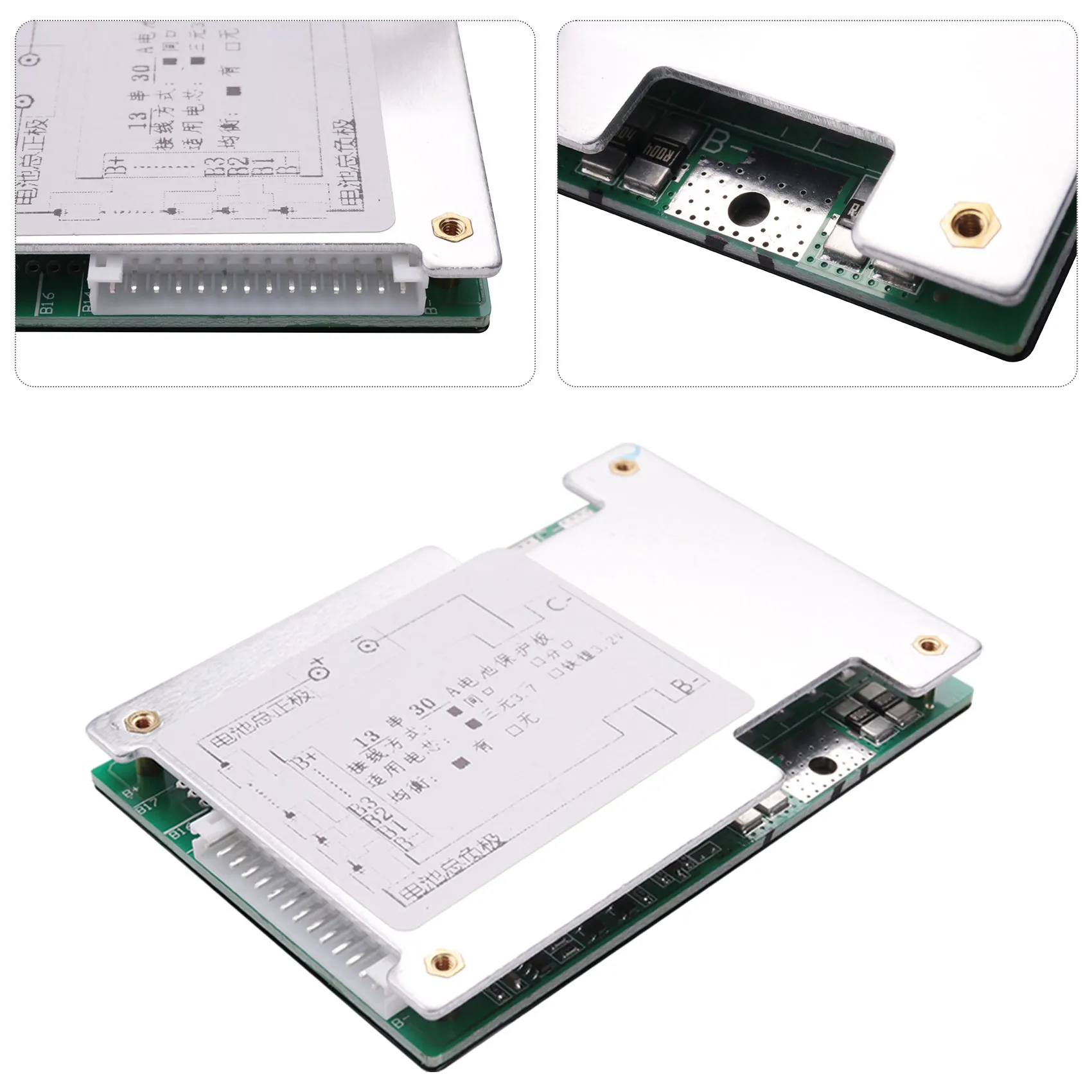 

T31C-13S 48V 30A Li- Lipolymer Battery Protection Board BMS PCB Board With Balance Heatsink For E-Bike Escooter