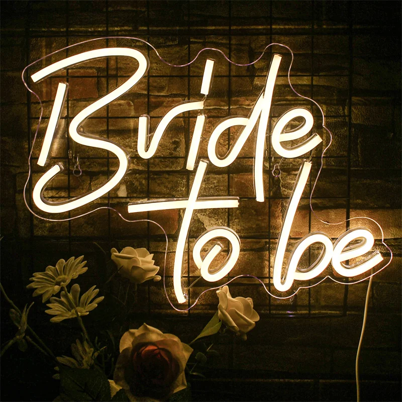 Bride To Be Neon Sign Light Party Wedding Store Decor Light Mural Romantic Personality on Wall Decoration Neon LED Light USB