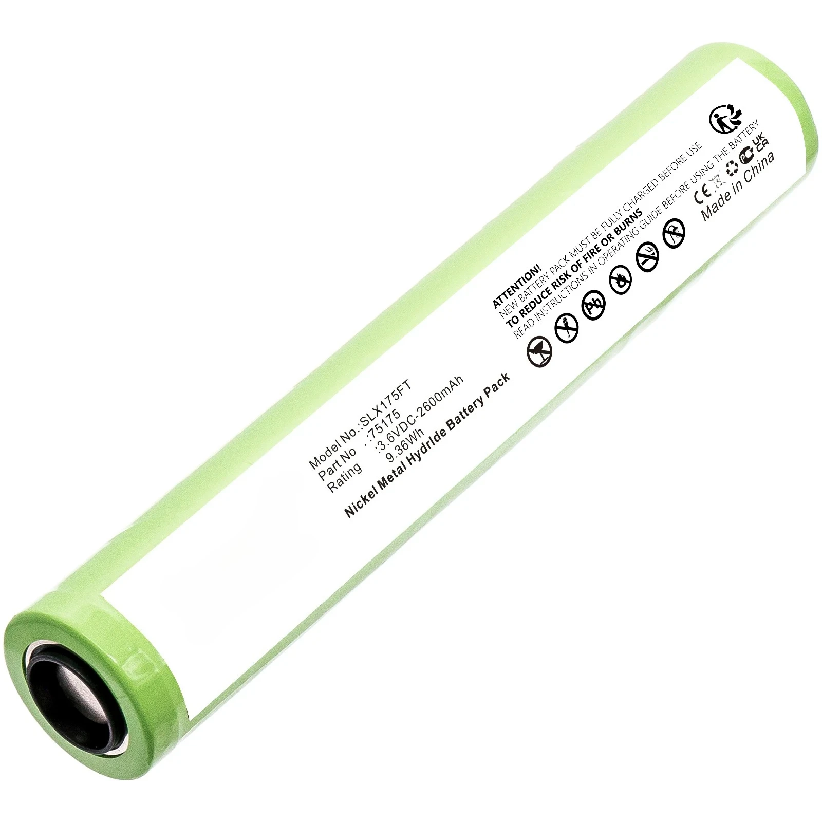 2600mAh Flashlight Battery For Streamlight 75175 75375 Except UltraStinger PolyStinger LED HAZ-LO Stinger XT HP 75300 75301