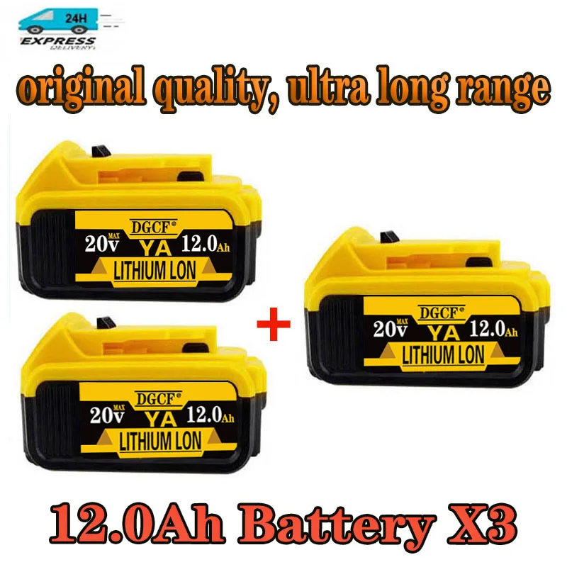 

DCB200 20V Battery Compatible with dewalt power Tools 18V 12Ah rechargeable electric tool Lithium batteries 20V 18Volt 18v 12Ah