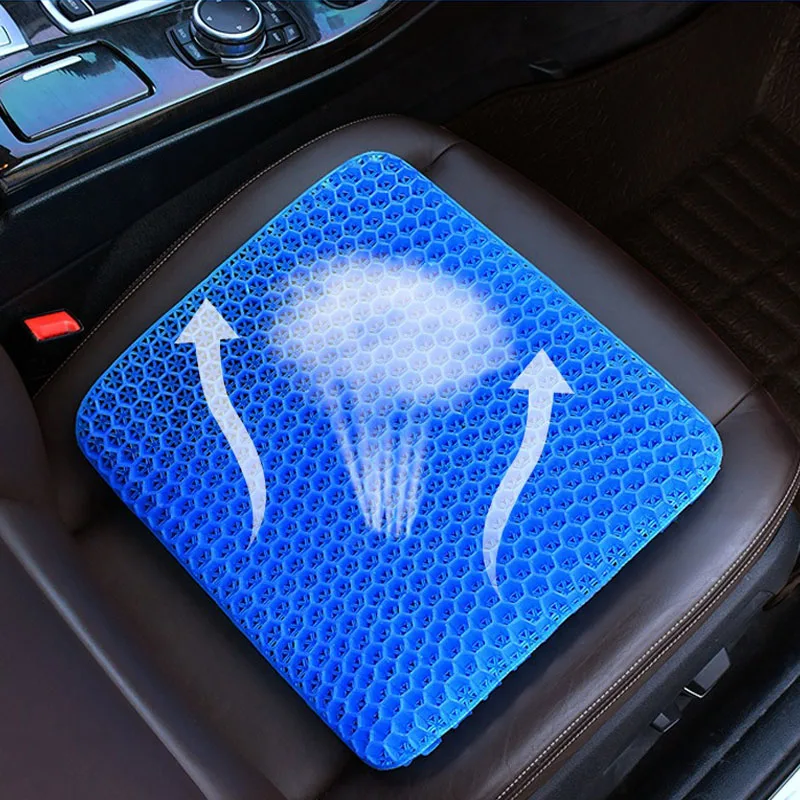 

Car Gel Cushion Honeycomb Cooling Pad Seat Cover Breathable Ice Pillow Office Chair Summer Heat Relief Shape Hip Mat Universal