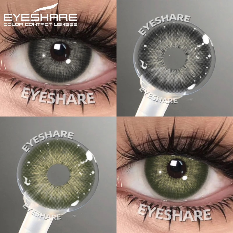 EYESHARE 1 Paar farbige Kontaktlinsen für Augen, farbige Augenlinse, blaue Augenlinsen, braune Linsen, graue Pupillinse, jährliche grüne Kontaktlinsen