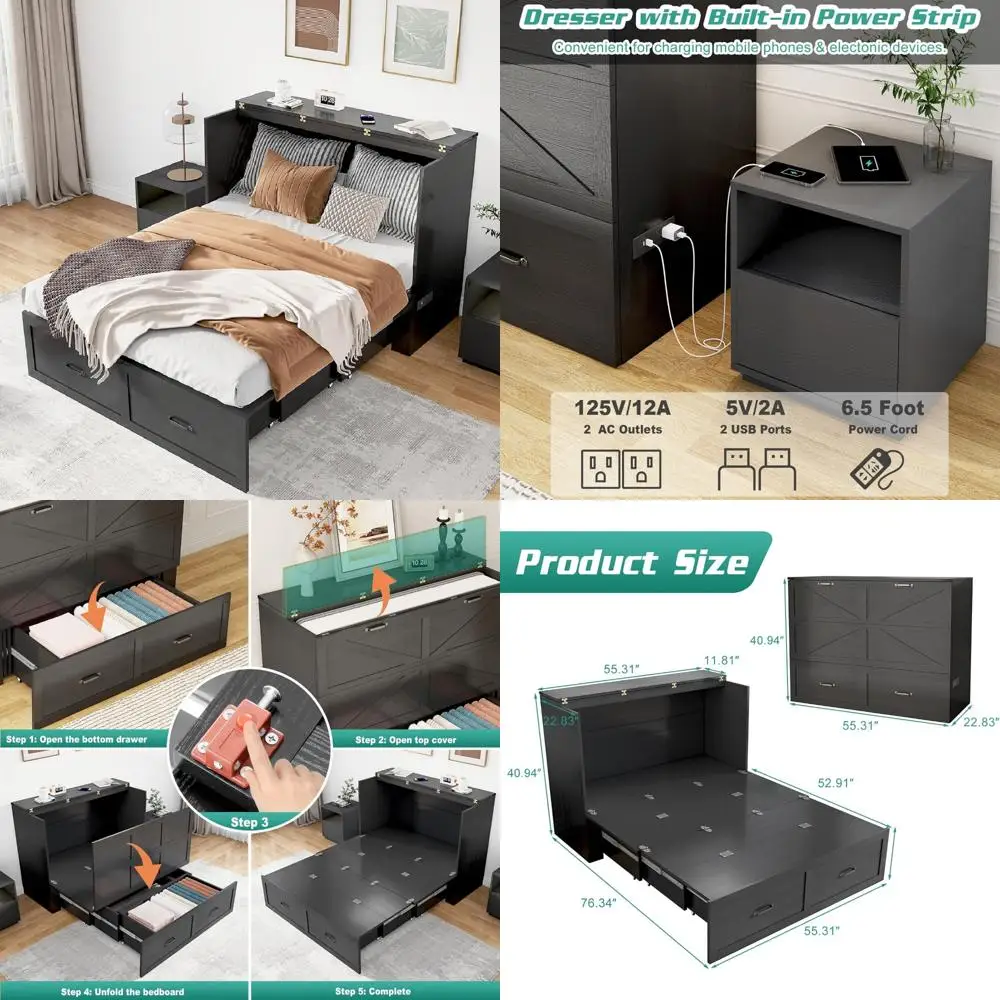 Queen Size Boucle Bed Frame, Upholstered Cloud Bed Frame with Adjustable Headboard, Soft Rounded Corners, No Box Spring Required