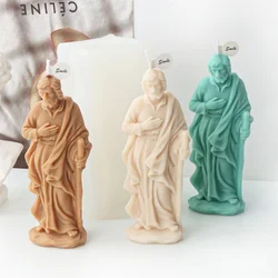 Saint Jesus Statue Apostle of the Lord Jesus Candle Silicone Mold Orthodox Icon Christian Handmade Gifts Catholic Saints Decor