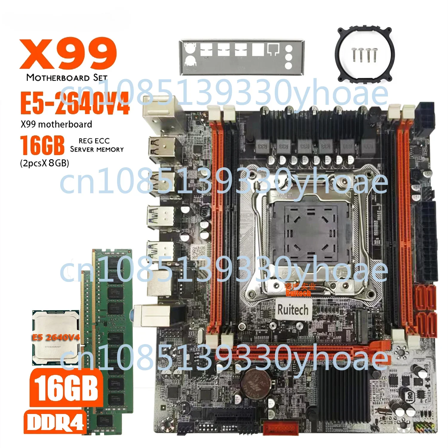 X99 Motherboard with 2640V4 CPU 2*8G=16G ram combos