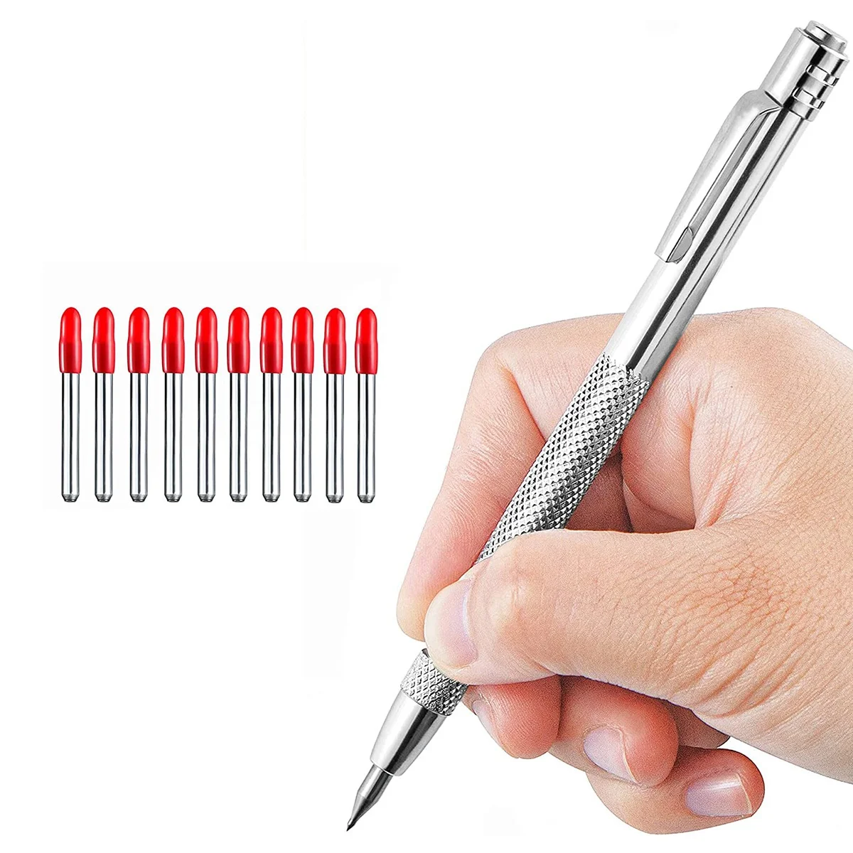 Scribe Tool 2 Pcs Tungsten Carbide Engraving Pen Scribing Tools Head for Glass, Ceramics, Metal Sheet