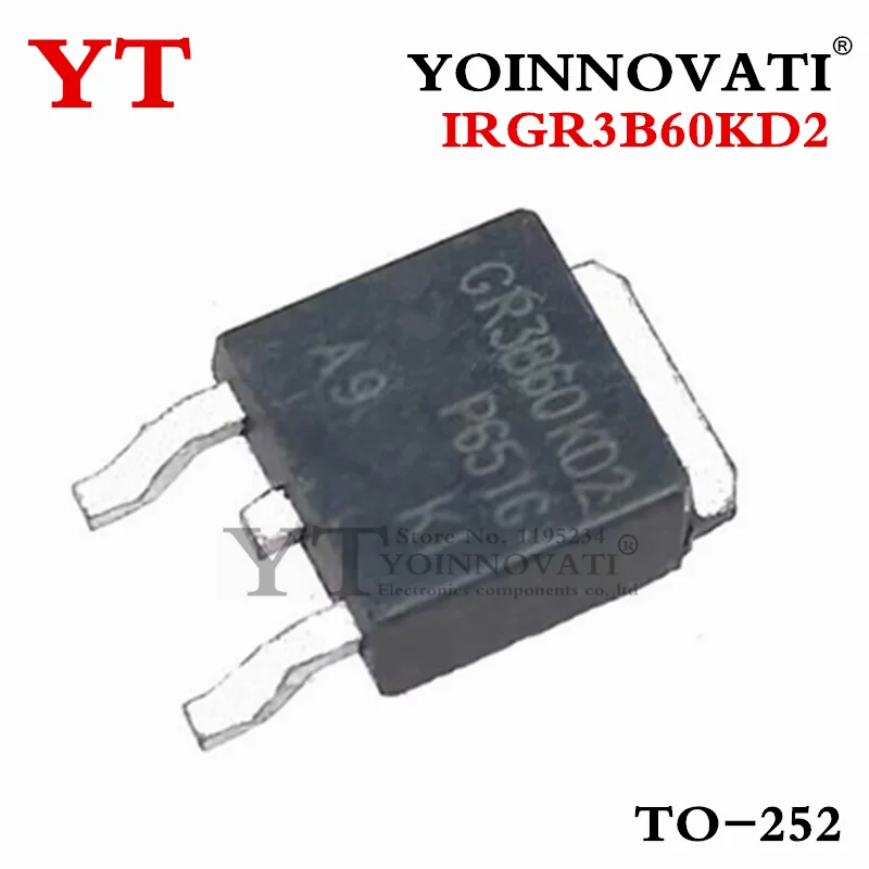 10PCS IRGR3B60KD2 GR3B60KD2 IRGR3B60 600V 4.2A TO-252