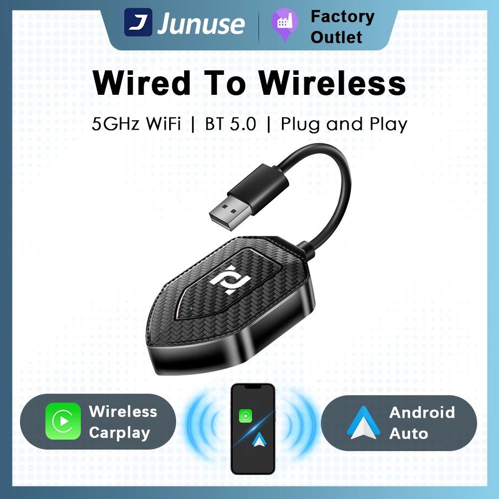 

Xintu Wireless CarPlay Android Auto Wireless Adapter for Mazda Toyota Mercedes Peugeot 2in1 Box UsB/Type c Dongle plug And Play