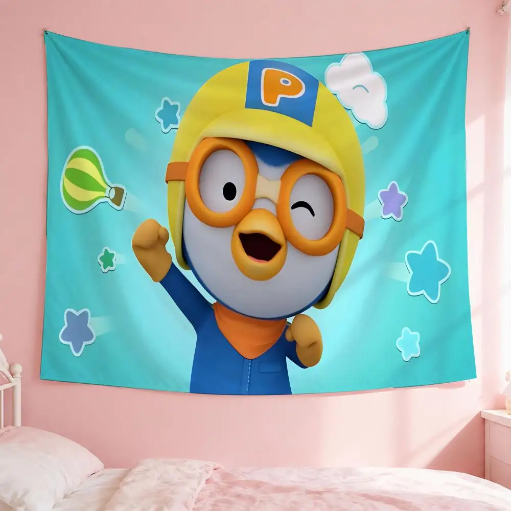 The Little Penguin Pororo Tapestry Wall Hanging Bohemian Wall Tapestries Mandala Home Decor For Living Room Bedroom Dorm