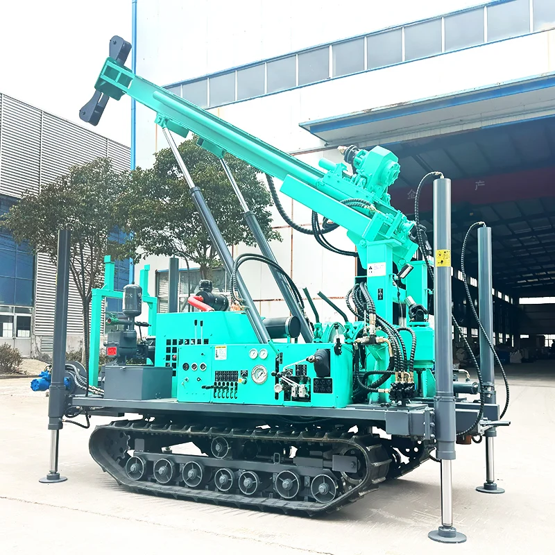 Hot selling portable pneumatic tracked water well drilling rig Customized 180M/260M/280M/300M/350M, easy to operate