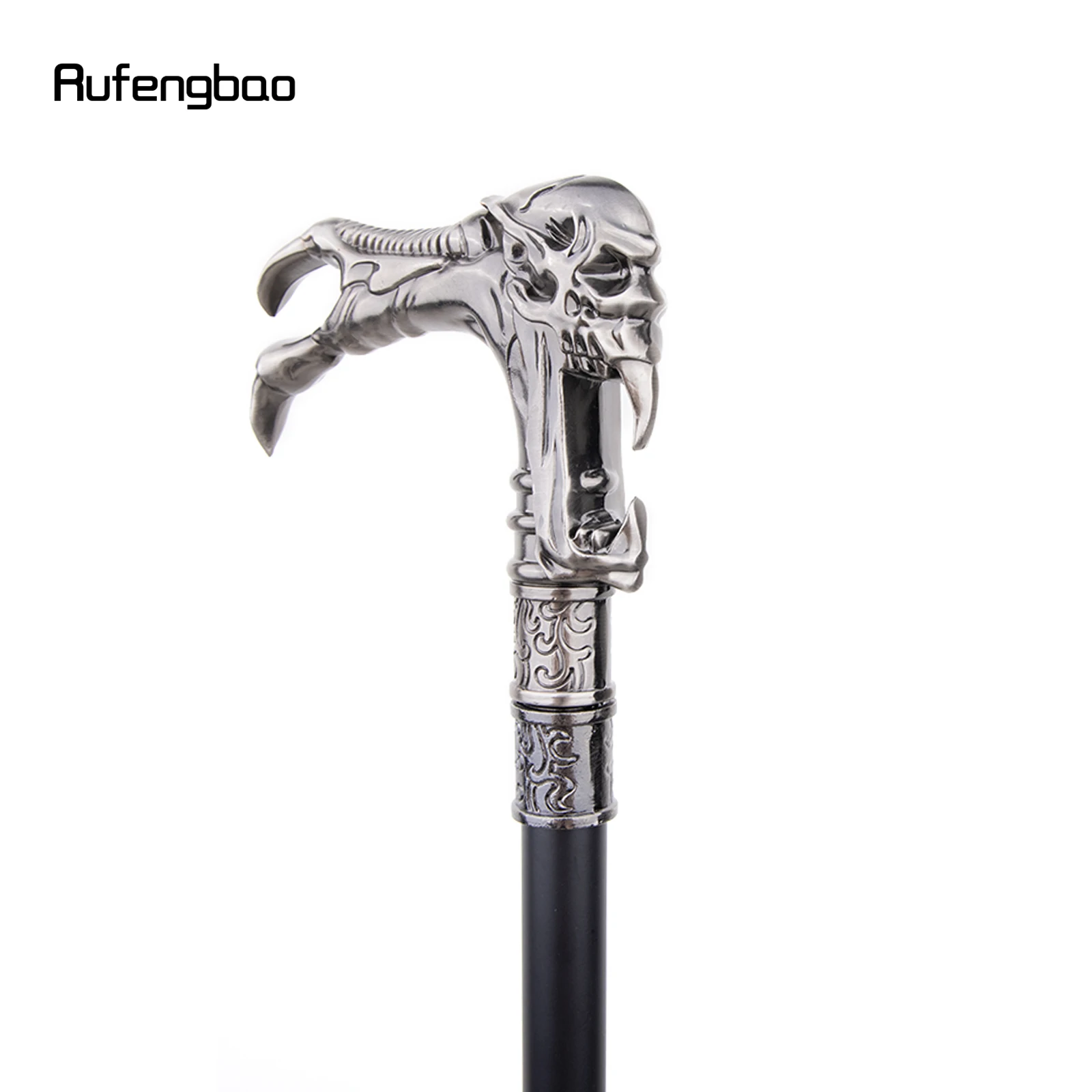 Ghost Skull Head Single Joint Wandelstok met verborgen plaat Zelfverdediging Mode Rietplaat Cosplay Crosier Stick 93cm