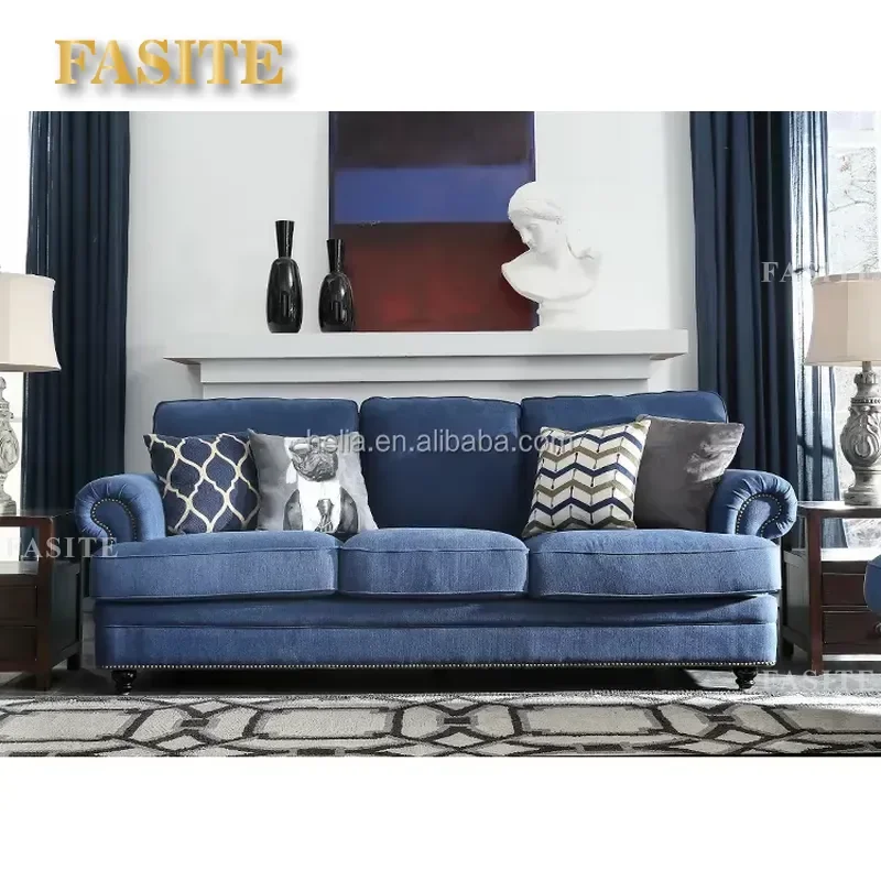 Nordic style living room furniture luxury fabric sofa 321 sets of modern sofas