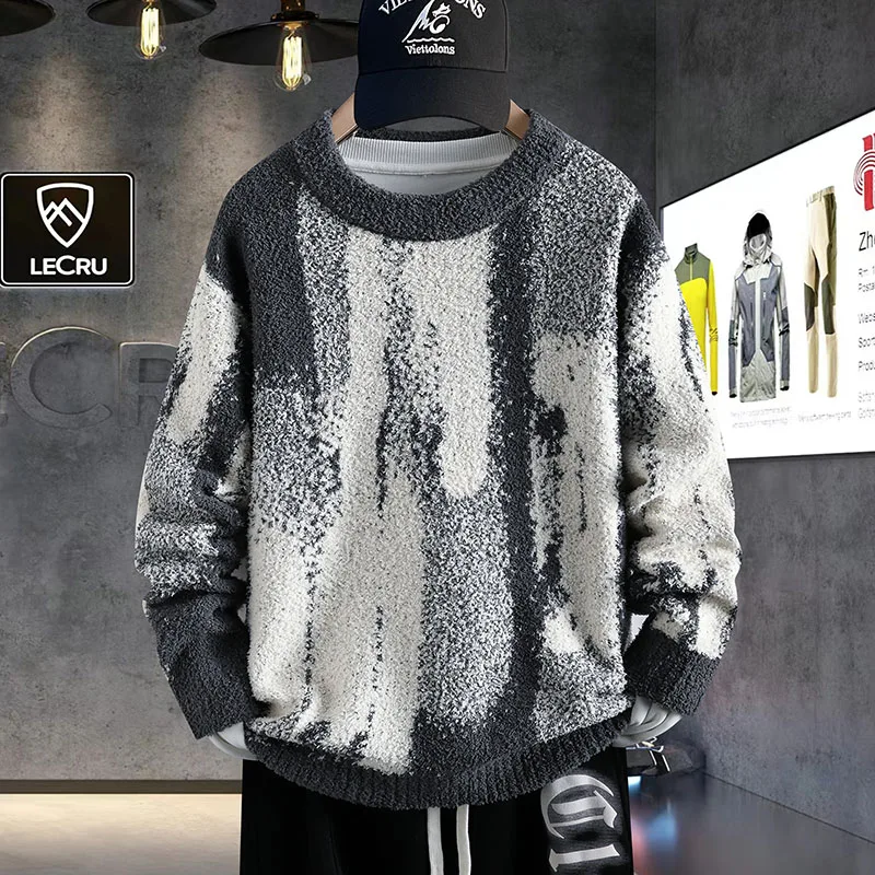 

2024 New Fall Winter High End Thick Warm Sweater Men Brand Clothing Top Design Mens Fashion Knit Jumper Soft Sweaters Pull Homme