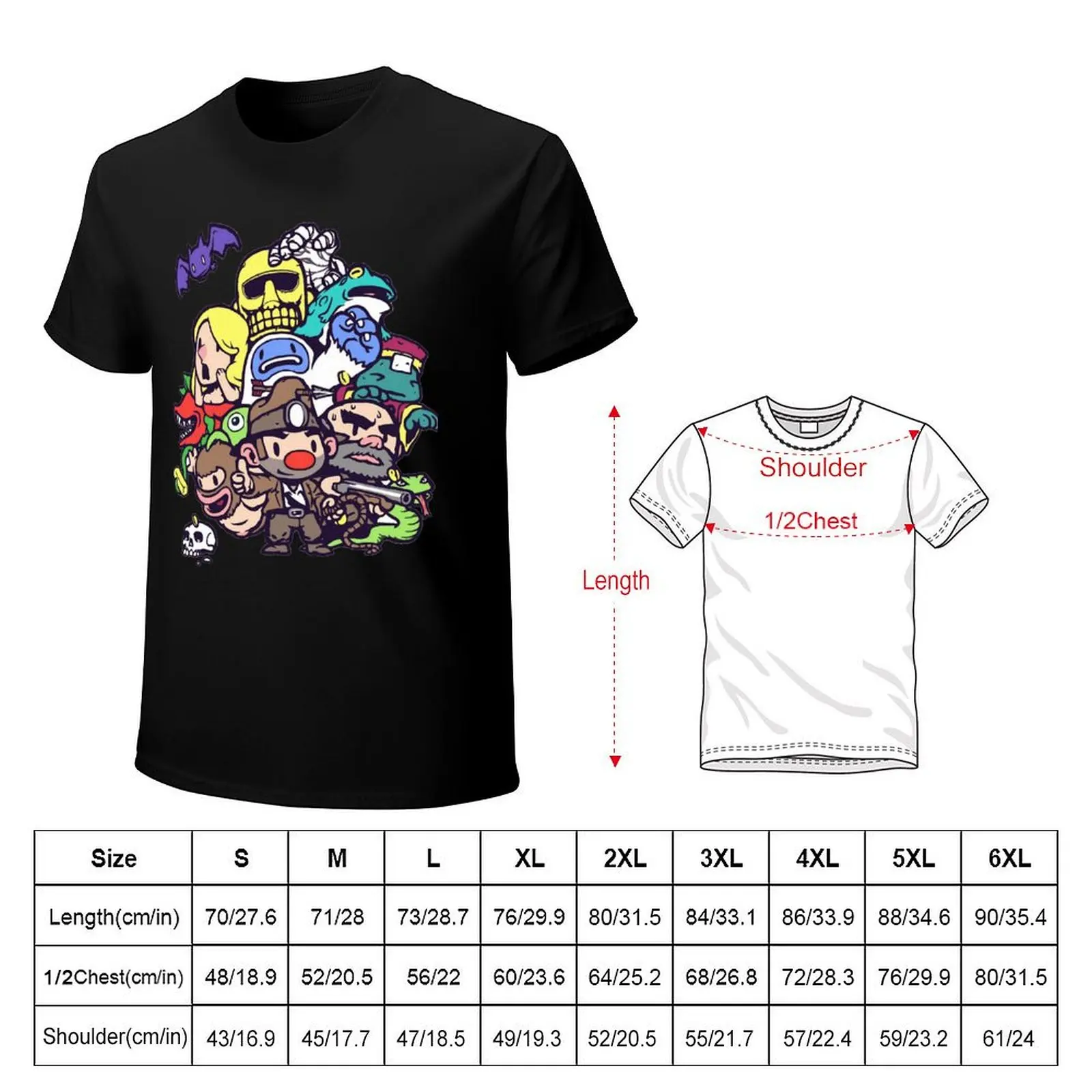 Spelunky Gang Classic T-Shirt summer tops luxury designer anime shirt oversize t-shirts man Short sleeve tee men