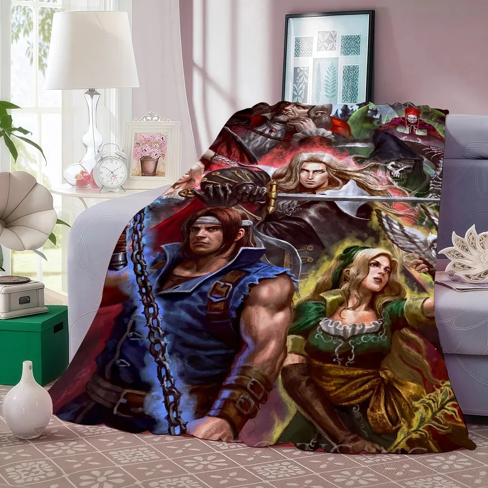 C-Castlevania Symphony Of Night Game Blanket Warm And Soft Suitable For Bedroom Living Room Sofa Bed Office Travel Camping