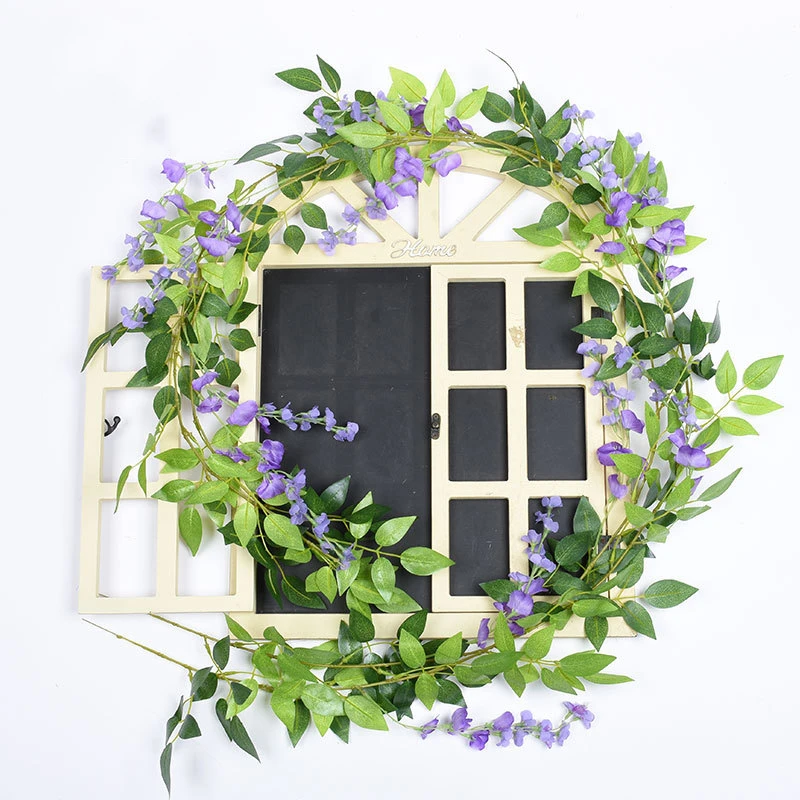 Künstliche Efeu-Pflanze Blumengirlande Raumdekoration Tisch Garten Festival Deko Hochzeitskranz Bogen Wand Innen- und Außenbereich Hof Geschenk – Detail 4