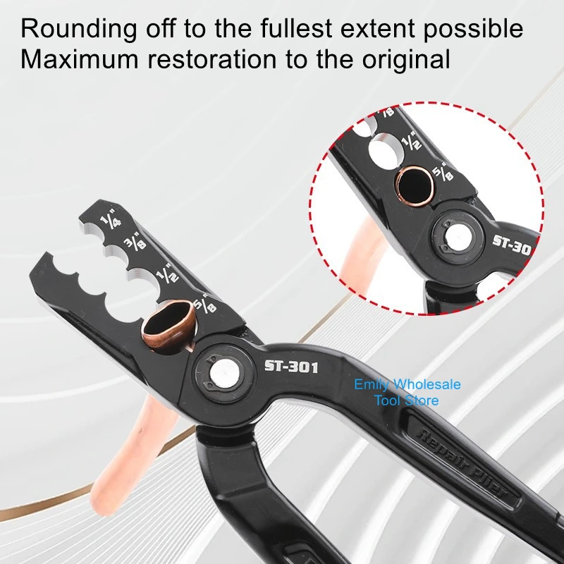 ST-301 Purple copper pipe rounding tool rerounding flat copper pipe repairer folding pipe repair rounding pliers tools