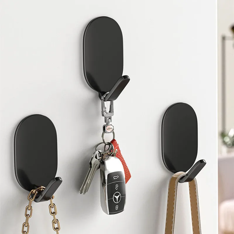 5/10Pcs Self-Adhesive Wall Hooks Door Keys Clothes Hanger Robe Hook Coat Rack Towel Holder Bathroom Accessory Multifunction Hook