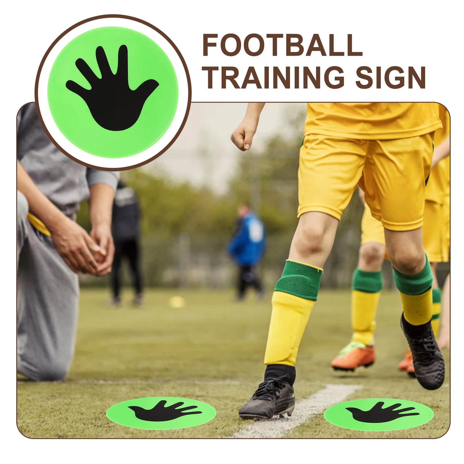 

23cm PVC Palm Mats Durable Safe Markers for Soccer Football Training Agility Drills Gym Class Sports Equipment