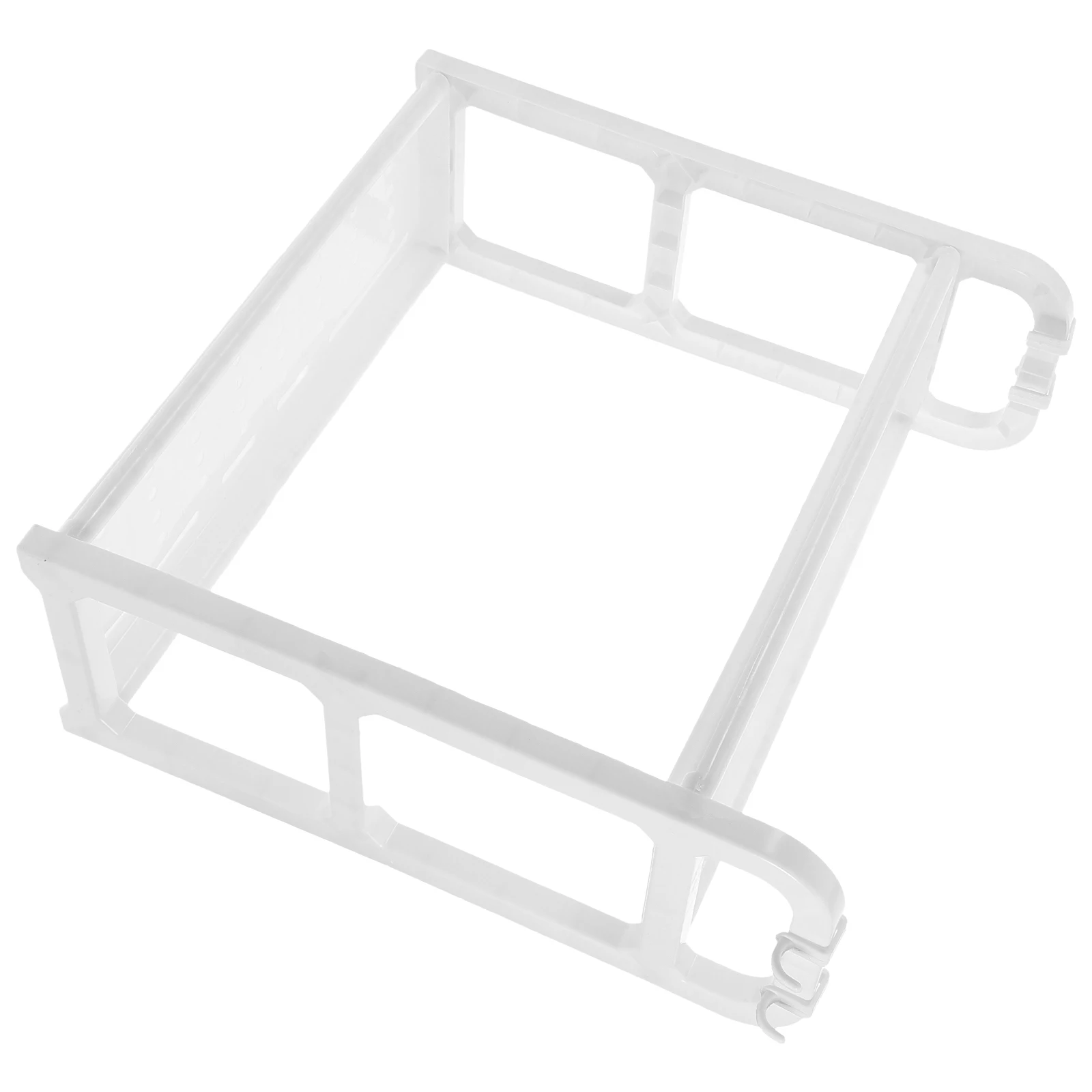 

2 Tier Countertop Storage Organizer Shelf For Kitchen Bathroom Hooks White Double Layer Design Holds Spices Cans Bottles