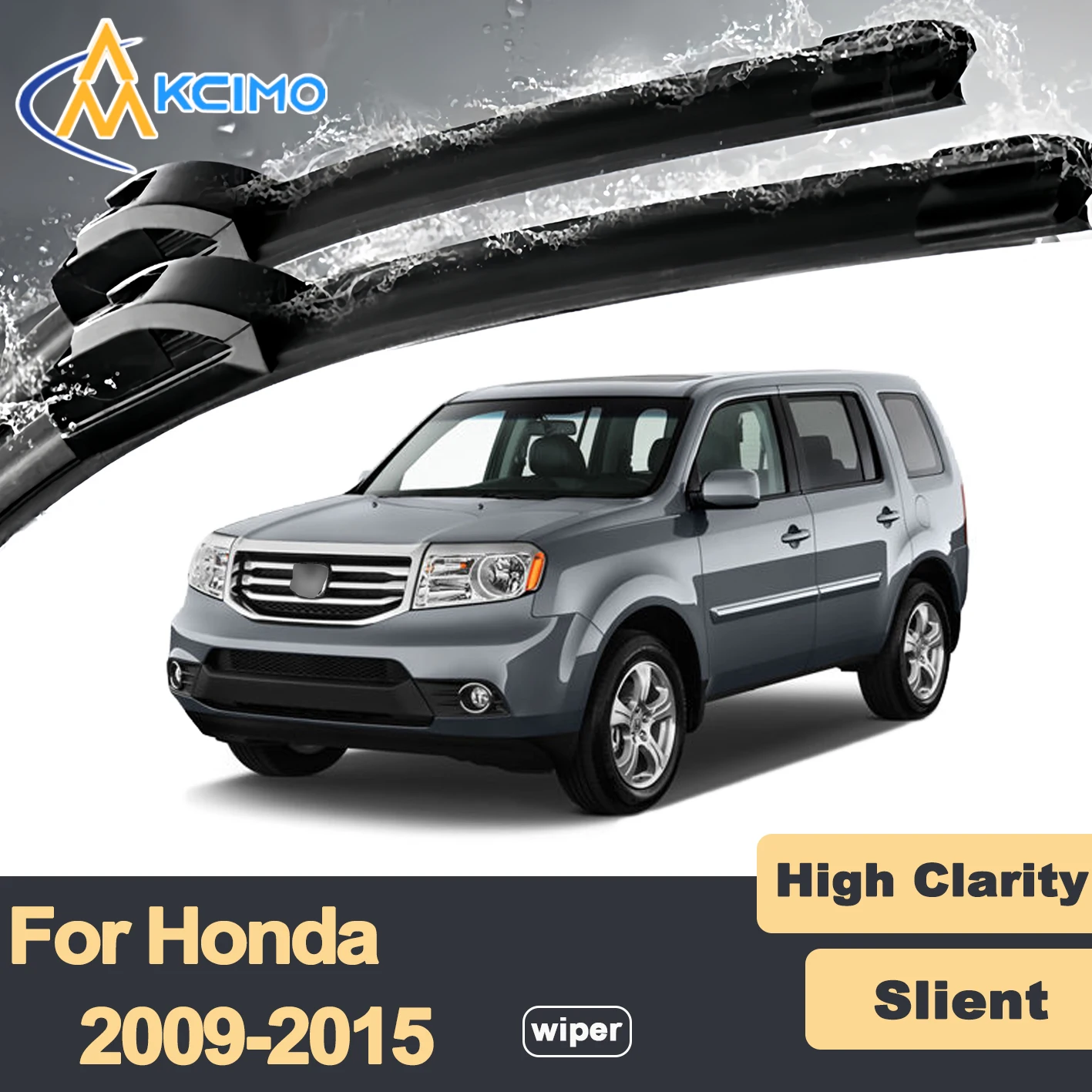 

Premium Rubber Durable Silent Windshield Wiper Blades 2pcs for Honda Pilot YF3 YF4 2009-2015