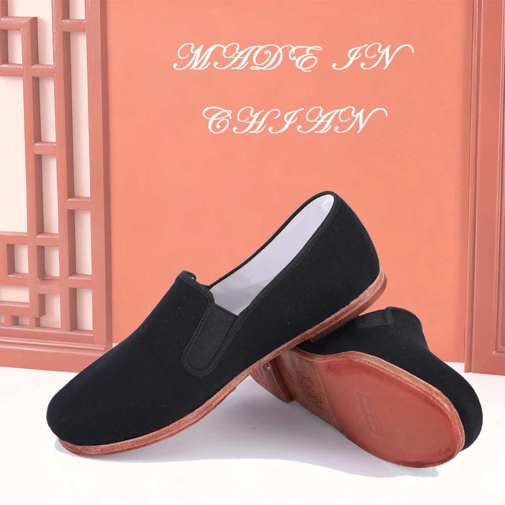

Handmade Kung Fu Shoes by Bushifu - Traditional Cotton Upper with Durable Cowhide Sole