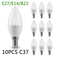 10pcs E27 E14 B22 Led Bulb 220V Candle Bulb Energy Saving Lamp 3W 5W 6W 7W Led Chandelier Light for Home Decoration